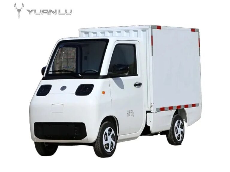 Mini Electric Four-Wheel Van Truck ST01 EEC With Air Conditioner Fabric Seats LHD Steering for Post