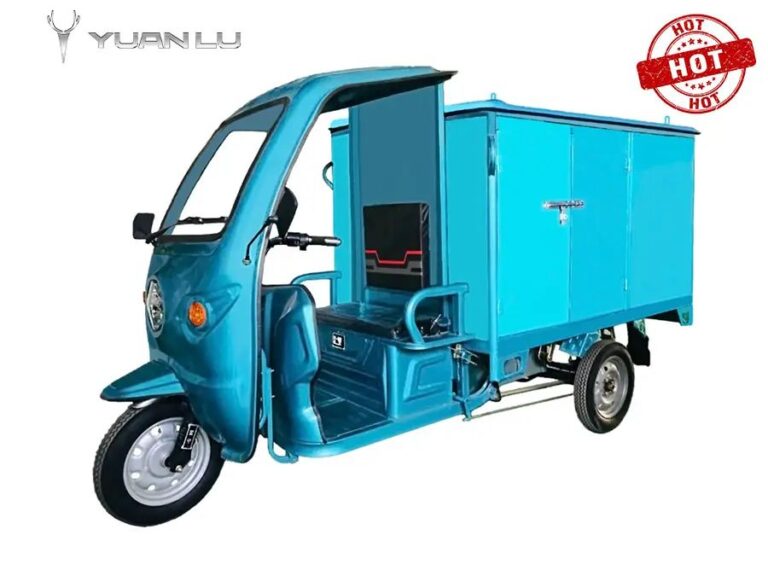 Electric Express Car 3 Wheel Tricycle Express Delivery Electric Tricycle with Closed Carriage Large Loading Capacity